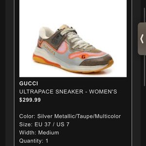 Gucci Ultra space women shoes size 37 lightly worn still new